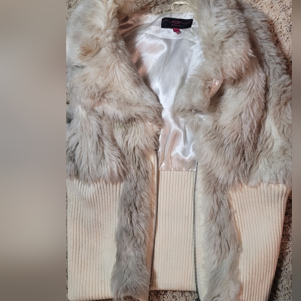 Vintage NeU Look Furry, Silk Lined Sweater Vest.